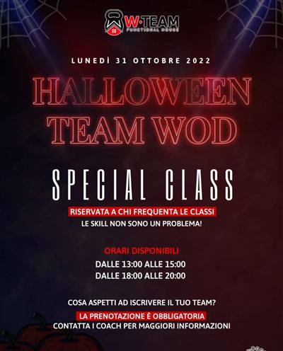 Locandina Halloween Team WOD