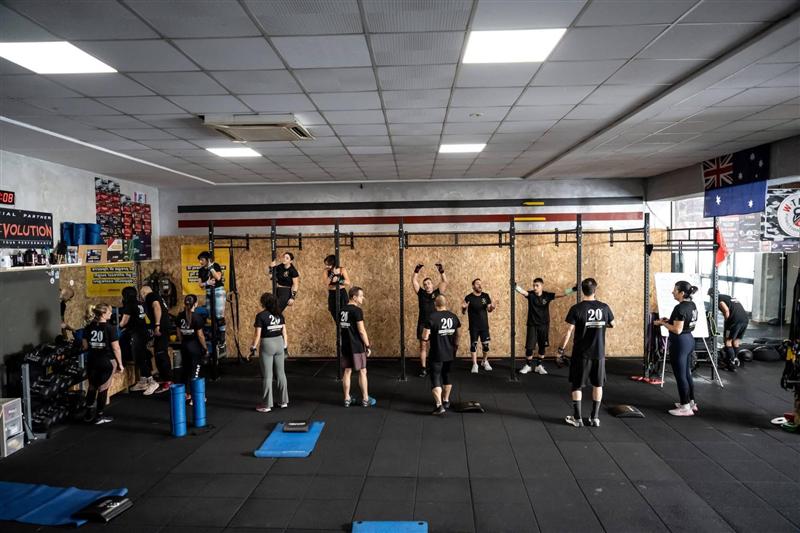 La functional area con il rig durante una lezione di gruppo